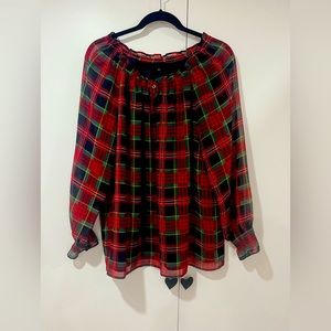 Elegant plaid blouse